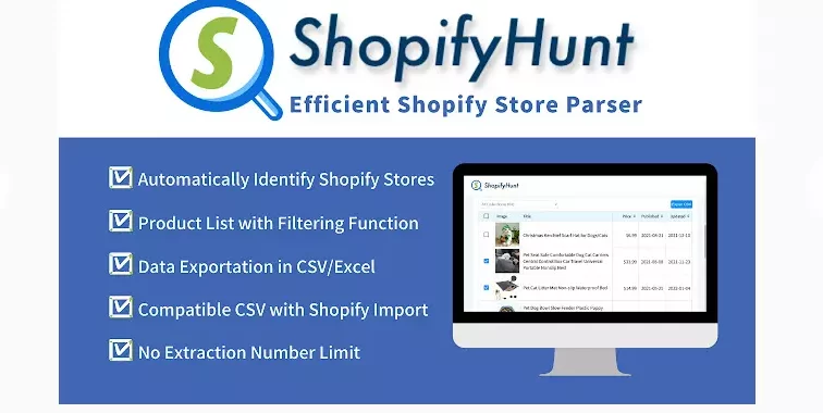 ShopifyHunt Extension by FindNiche