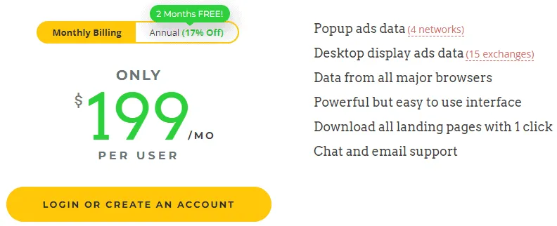 AdPlexity Desktop Ads Pricing