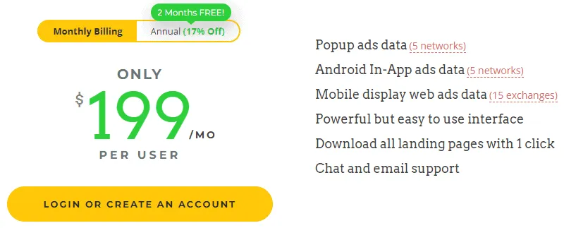 AdPlexity Mobile Ads Pricing